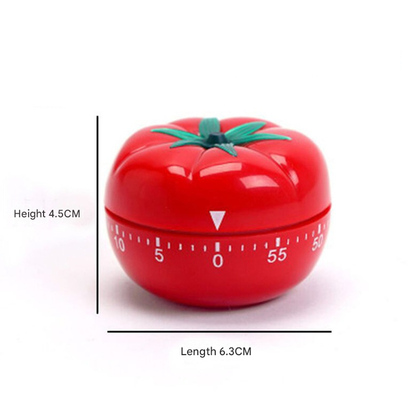 Small Size Tomato-shaped alarm Kitchen Timer - 60 Minute Mechanical Countdown Timer with Loud Alarm, Cute V888-ELOSUNG50347