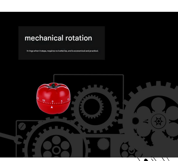 Small Size Tomato-shaped alarm Kitchen Timer - 60 Minute Mechanical Countdown Timer with Loud Alarm, Cute V888-ELOSUNG50347