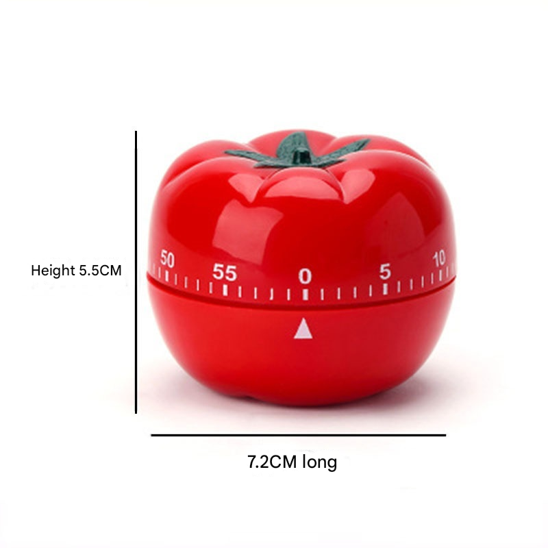 Big Size Tomato-shaped alarm Kitchen Timer - 60 Minute Mechanical Countdown Timer with Loud Alarm, Cute V888-ELOSUNG50348