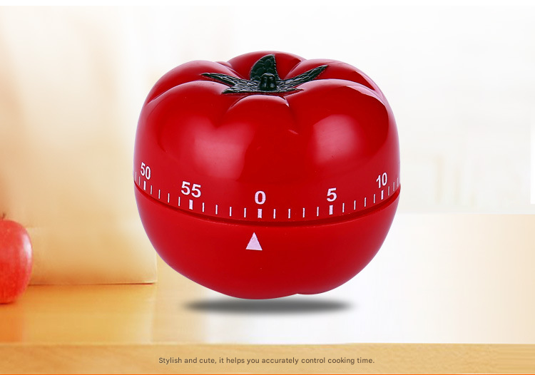 Big Size Tomato-shaped alarm Kitchen Timer - 60 Minute Mechanical Countdown Timer with Loud Alarm, Cute V888-ELOSUNG50348