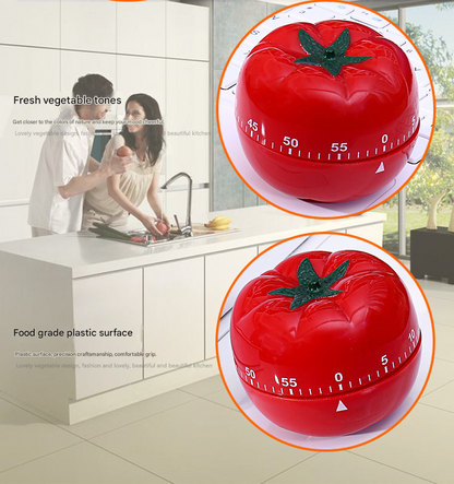 Big Size Tomato-shaped alarm Kitchen Timer - 60 Minute Mechanical Countdown Timer with Loud Alarm, Cute V888-ELOSUNG50348