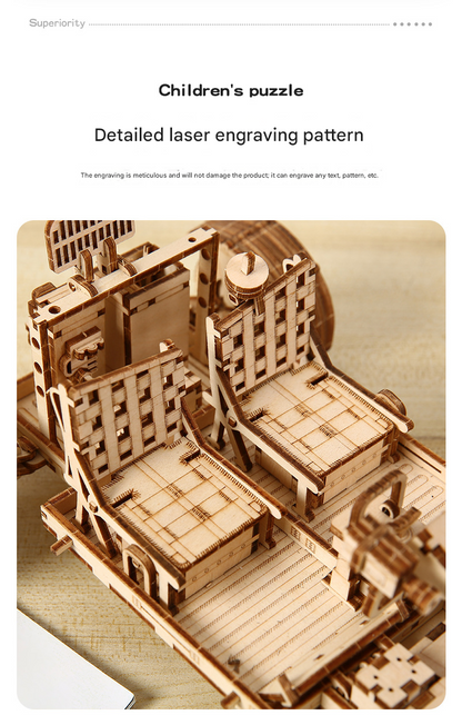 3D Wooden Puzzle Lunar Rover Model Kit - DIY Space Exploration Vehicle V888-ELOSUNG50349