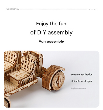 3D Wooden Puzzle Lunar Rover Model Kit - DIY Space Exploration Vehicle V888-ELOSUNG50349