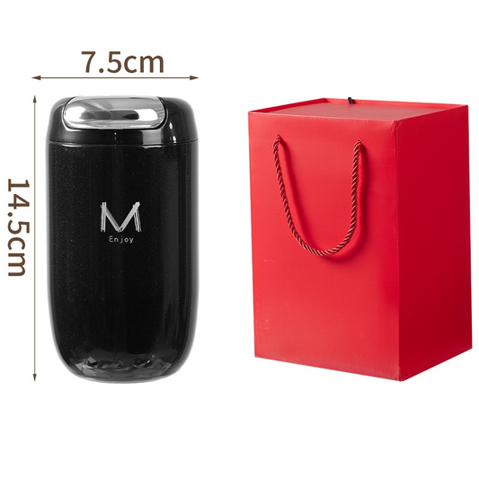 Black Gift Box Set Premium 316 Stainless Steel Coffee Tumbler - 350ml Vacuum Insulated Travel Mug with Sip V888-ELOSUNG50434