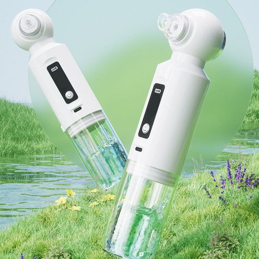White Heated Micro-Bubble Blackhead Remover Vacuum Pore Cleaner - 46C Hot Compress Electric Water Cycle V888-ELOSUNG50450