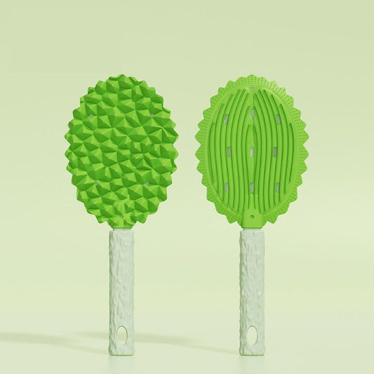 2-piece green Pet Durian Massage Grooming Brush - TPR Double-Sided Deshedding Comb for Cats Dogs - Gentle Pet V888-ELOSUNG50458