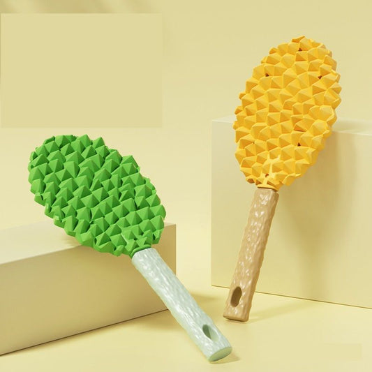 2-piece Green and Yellow Pet Durian Massage Grooming Brush - TPR Double-Sided Deshedding Comb for Cats Dogs - V888-ELOSUNG50460