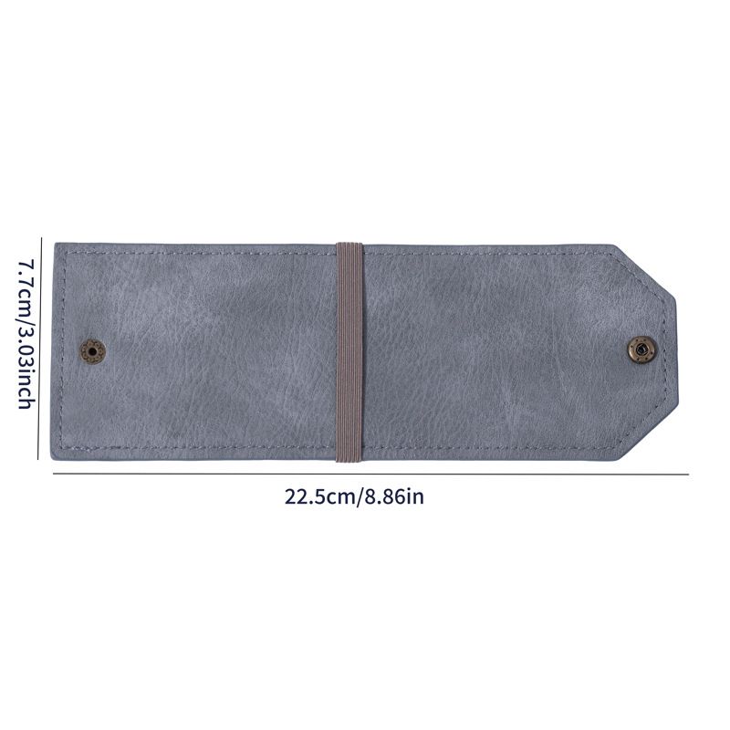 Grey Cash Wrap Wallet - Compact Snap Closure Card and Bill Holder, Slim Design for Quick Access, Lightweight V888-ELOSUNG50548
