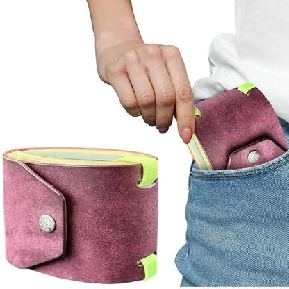 Red Cash Wrap Wallet - Compact Snap Closure Card and Bill Holder, Slim Design for Quick Access, Lightweight V888-ELOSUNG50550