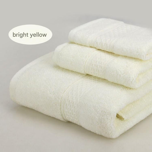 3-Piece Bright yellow Towel Set - Soft Absorbent Bath, Hand & Face Towels with Jacquard Weave, Gift Set for V888-ELOSUNG50640