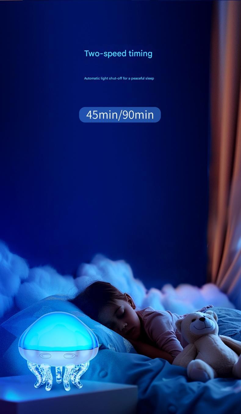 Jellyfish Ocean Wave Projector Night Light - USB Powered , 2 Timer Settings, Dual Mode Projection and Night V888-ELOSUNG50649