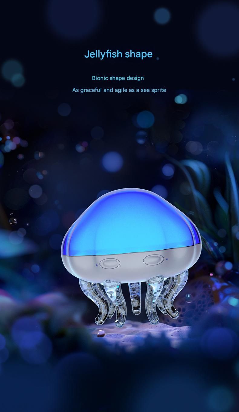 Jellyfish Ocean Wave Projector Night Light - USB Powered , 2 Timer Settings, Dual Mode Projection and Night V888-ELOSUNG50649