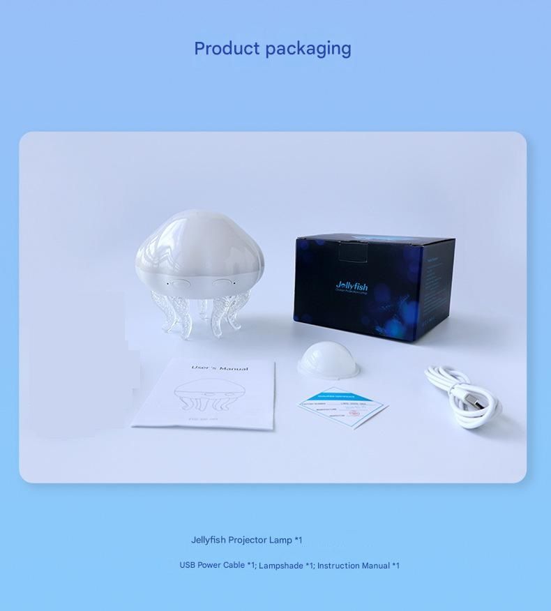 Jellyfish Ocean Wave Projector Night Light - USB Powered , 2 Timer Settings, Dual Mode Projection and Night V888-ELOSUNG50649