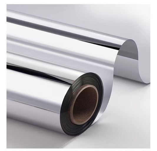 30*100cm Self-Adhesive PET Mirror Sticker - Unbreakable Soft Glass Mirror Film, Safety Soft Mirror - V888-ELOSUNG50691