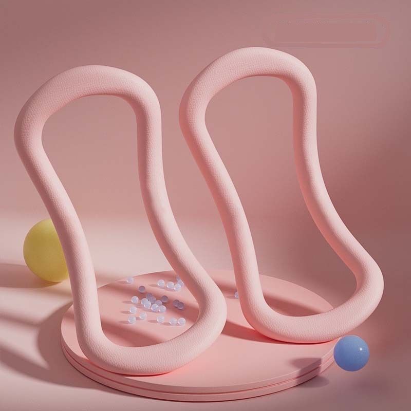2-piece Soft Version Yoga Ring for Back Opening & Leg Support - TPE Resistance Loop, Ergonomic Arch Design - V888-ELOSUNG50765