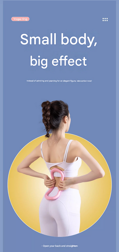 2-piece Soft Version Yoga Ring for Back Opening & Leg Support - TPE Resistance Loop, Ergonomic Arch Design - V888-ELOSUNG50765