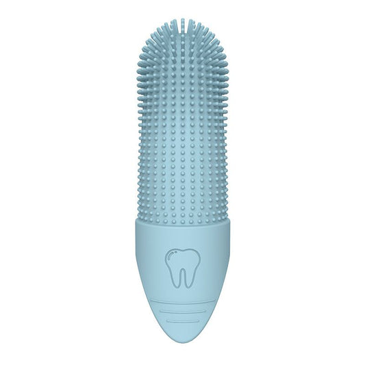 Blue Silicone Pet Finger Toothbrush for Cats and Dogs - Soft Dental Care Brush for Teeth Cleaning, Plaque V888-ELOSUNG50840