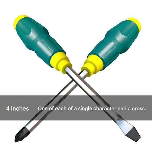 2-piece Green One 4-inch Phillips screwdriver and one 4-inch flathead screwdriver Impact-Resistant Magnetic V888-ELOSUNG50893