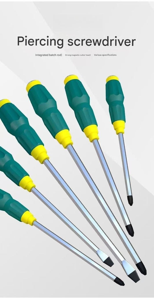 2-piece Green One 10-inch Phillips screwdriver and one 10-inch flathead screwdriver Impact-Resistant Magnetic V888-ELOSUNG50897