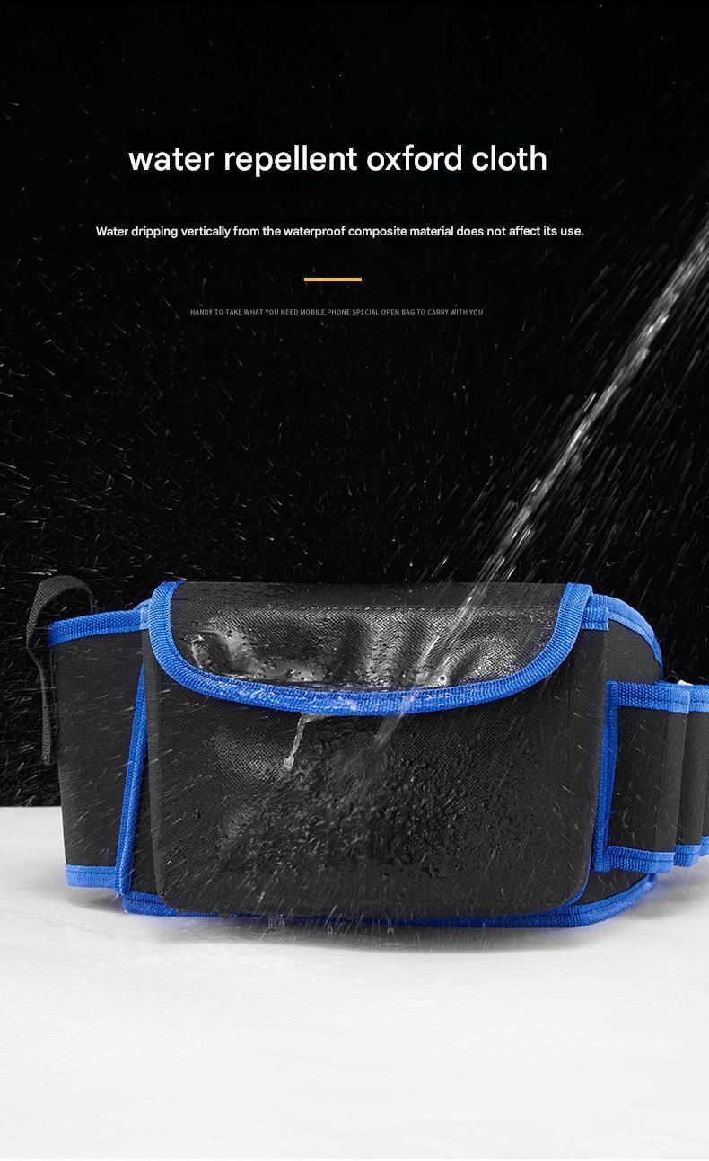 Blue Professional Oxford Cloth Tool Waist Bag -Tool Belt, Multifunctional Work Belt, Men's Robust, Adjustable V888-ELOSUNG50941
