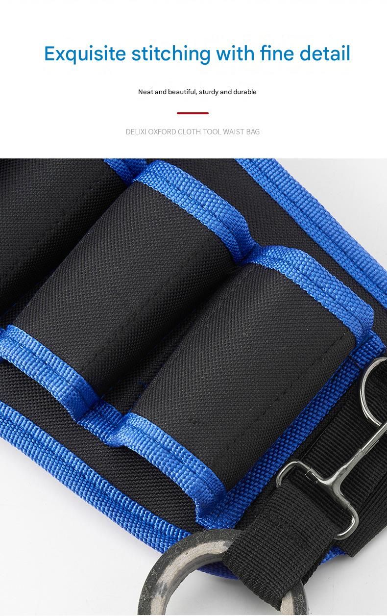 Blue Professional Oxford Cloth Tool Waist Bag -Tool Belt, Multifunctional Work Belt, Men's Robust, Adjustable V888-ELOSUNG50941