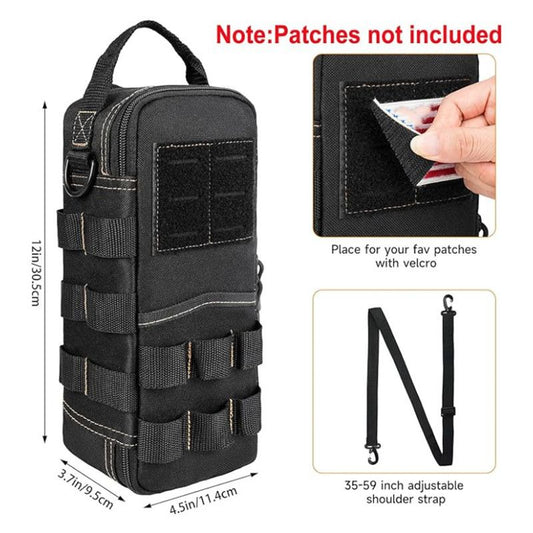 Heavy Duty Oxford Cloth Tool Bag - Portable Tactical Storage Pouch with Shoulder Strap, Multi-Function Loops, V888-ELOSUNG50961