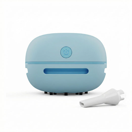 Blue Mini Handheld Cordless Vacuum Cleaner - USB Rechargeable Desktop Dust Collector with Strong Suction - V888-ELOSUNG50988