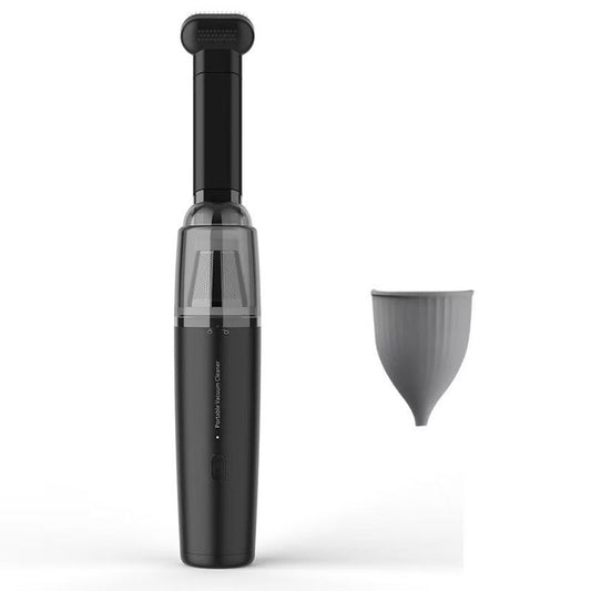 Black Mini Portable Car Vacuum Cleaner - 120W Strong Suction, Handheld Wireless, Lightweight 300g, Wet and V888-ELOSUNG50993