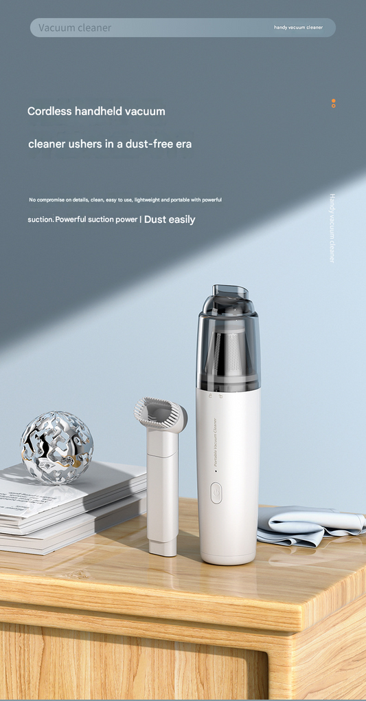 Black Mini Portable Car Vacuum Cleaner - 120W Strong Suction, Handheld Wireless, Lightweight 300g, Wet and V888-ELOSUNG50993