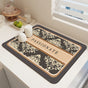 Diatom Mud Kitchen Counter Mat - Quick Dry Absorbent Non-Slip Draining Pad for Sink Benchtop 50cm x 80cm(Deep V888-ELOSUNG51012