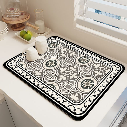 Diatom Mud Kitchen Counter Mat - Quick Dry Absorbent Non-Slip Draining Pad for Sink Benchtop 50cm x V888-ELOSUNG51015