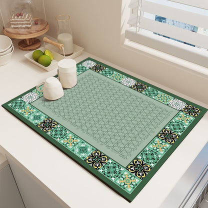 Diatom Mud Kitchen Counter Mat - Quick Dry Absorbent Non-Slip Draining Pad for Sink Benchtop 50cm x V888-ELOSUNG51019