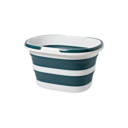 Blue Foldable Collapsible Bucket - 16L Portable Space Saving Basin for Laundry Cleaning Outdoor Use V888-ELOSUNG51022