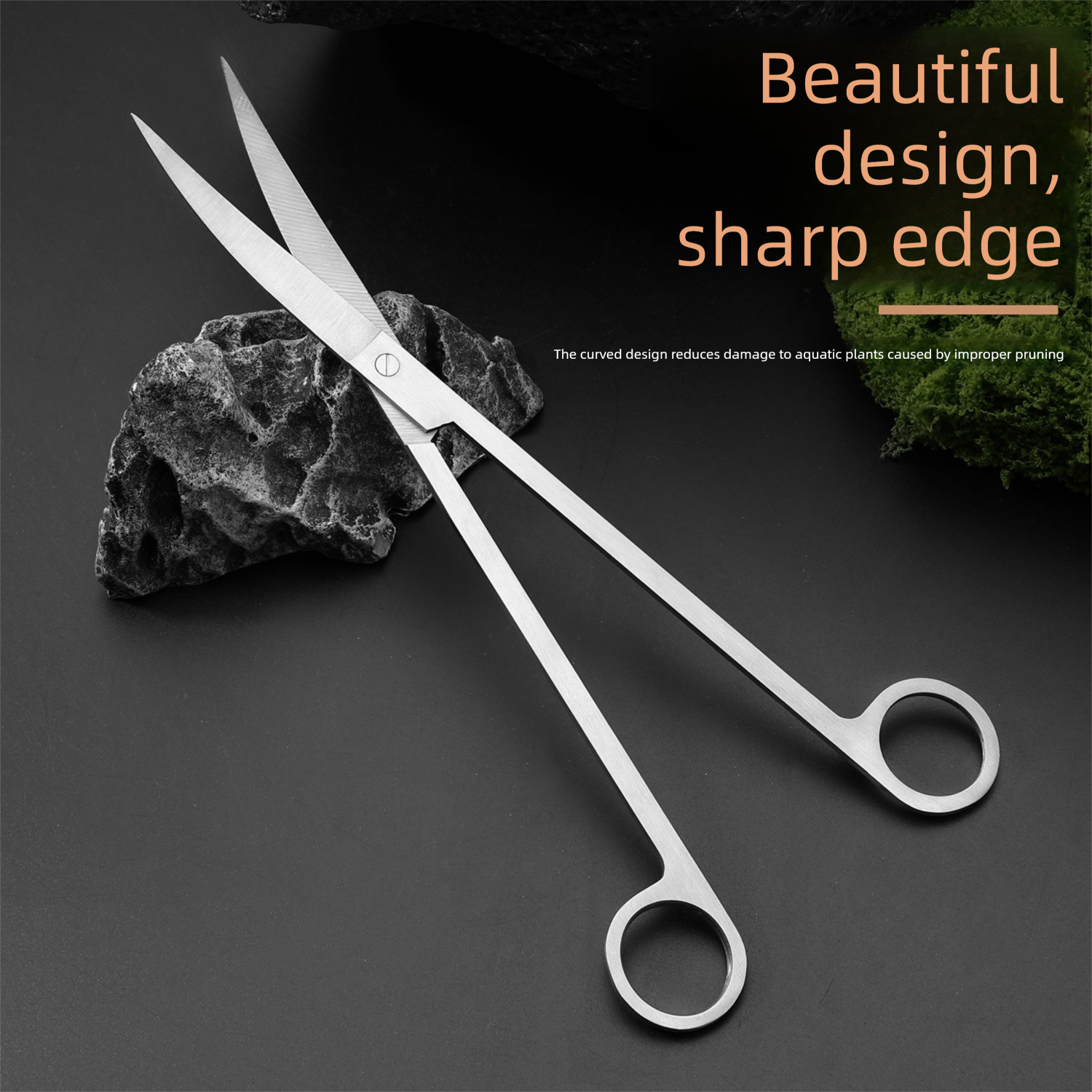 Silver Stainless Steel Aquarium Cleaning Tool Kit - 5 Piece Fish Tank Maintenance Set with Tweezers Scissors V888-ELOSUNG51025