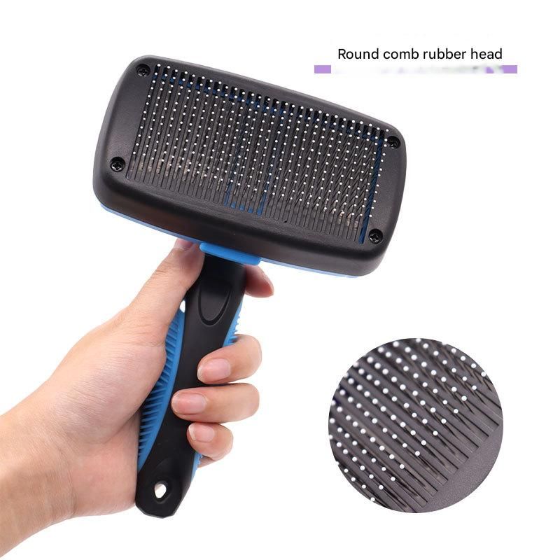 Green Pet Grooming Brush - Large Self-Cleaning Deshedding Tool for Cats and Dogs V888-ELOSUNG51026