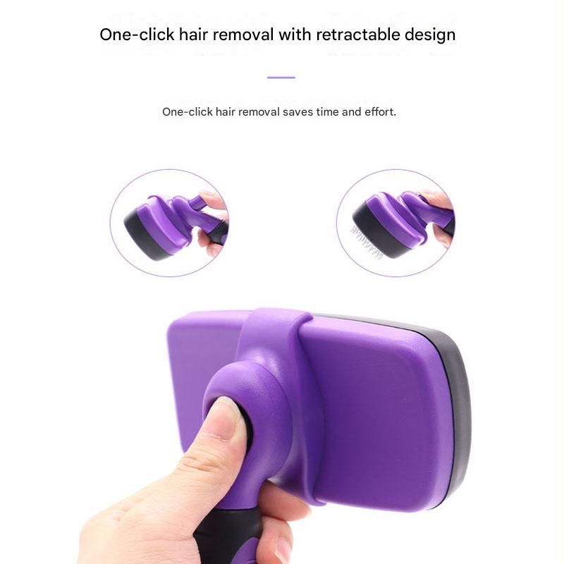 Green Pet Grooming Brush - Large Self-Cleaning Deshedding Tool for Cats and Dogs V888-ELOSUNG51026