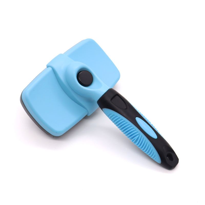 Sky blue Pet Grooming Brush - Large Self-Cleaning Deshedding Tool for Cats and Dogs V888-ELOSUNG51027