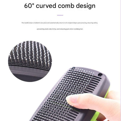Yellow Pet Grooming Brush - Large Self-Cleaning Deshedding Tool for Cats and Dogs V888-ELOSUNG51028