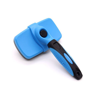 Blue Pet Grooming Brush - Large Self-Cleaning Deshedding Tool for Cats and Dogs V888-ELOSUNG51030