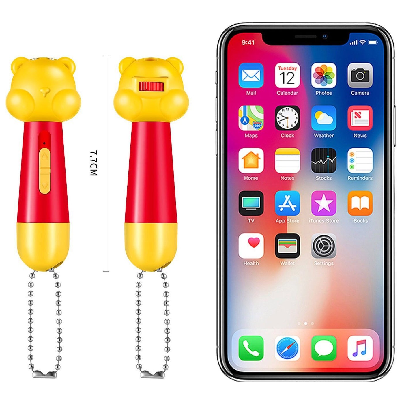 Purple Bear Laser Cat Toy Set - 2 Piece USB Rechargeable Multi Pattern Laser Pointer with UV and White Light V888-ELOSUNG51044