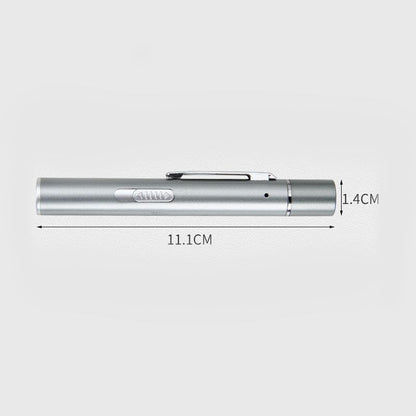 Grey Metal Laser Cat Toy Pen Set - 2 Piece USB Rechargeable 3-in-1 Laser Pointer with UV Light and LED Torch V888-ELOSUNG51046