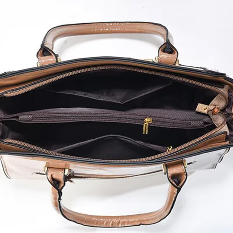 Earthy brown Women's Handbag Set - Large Capacity 2 Piece Shoulder Bag with Matching Wallet V888-ELOSUNG51050