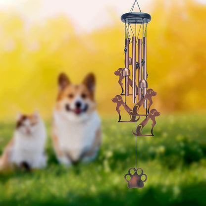Openwork Flying Pig Metal Wind Chime - Adjustable Garden Decorative Bell with Animal Silhouettes(W4303) V888-ELOSUNG51065