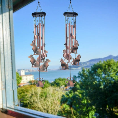 Openwork Flying Pig Metal Wind Chime - Adjustable Garden Decorative Bell with Animal Silhouettes(W4303) V888-ELOSUNG51065