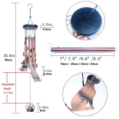 Openwork Flying Pig Metal Wind Chime - Adjustable Garden Decorative Bell with Animal Silhouettes(W4303) V888-ELOSUNG51065