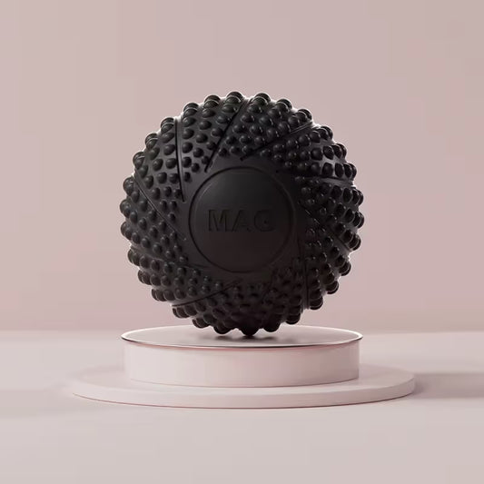 2-Pack Black Spiky Fascia Massage Balls - Portable TPE Foot Arch Muscle Relaxer for Yoga Recovery Trigger V888-ELOSUNG51142