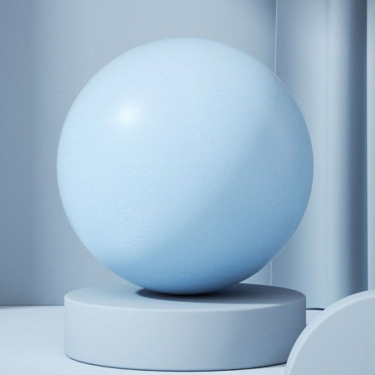 Blue Anti-Burst Yoga Exercise Ball with Manual Hand Pump - 25cm Thickened Stability Ball for Pilates Core V888-ELOSUNG51184