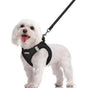 Black Breathable Dog Harness and Leash Set - Adjustable Reflective Pet Vest with Swivel Clip(Size: XL) V888-ELOSUNG51195
