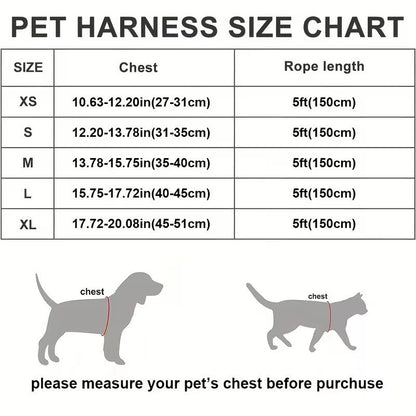 Orange Breathable Dog Harness and Leash Set - Adjustable Reflective Pet Vest with Swivel Clip(Size: M) V888-ELOSUNG51203