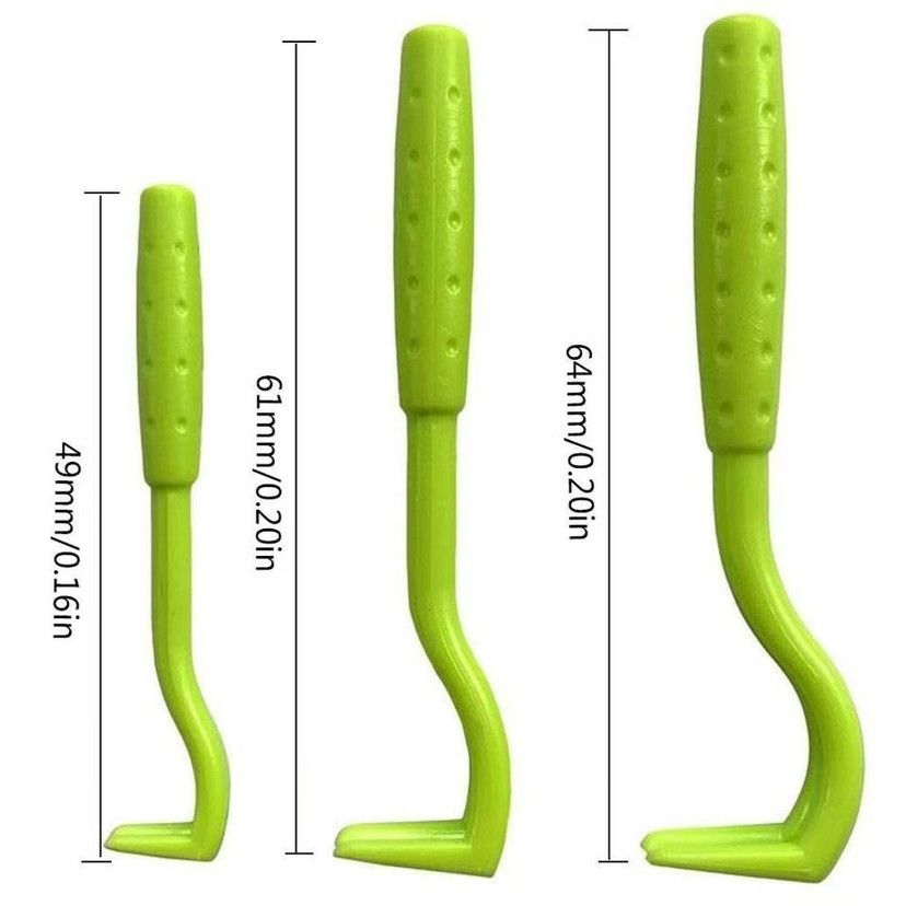 2-Pack Dark green Pet Tick Remover Tool Set - Small Medium Large Flea and Tick Hook Removers V888-ELOSUNG51214